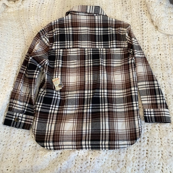 Aeropostale brown button up plaid flannel - NWT - Picture 2 of 8